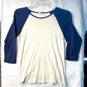 Women’s blue baseball tee